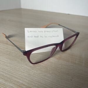 Ray-Ban RB7053 5526 Red Square Eyeglasses READ Frames Only 54-17-140